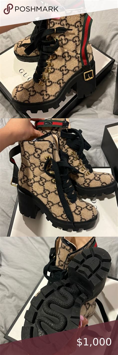 Gucci boots snake bottom